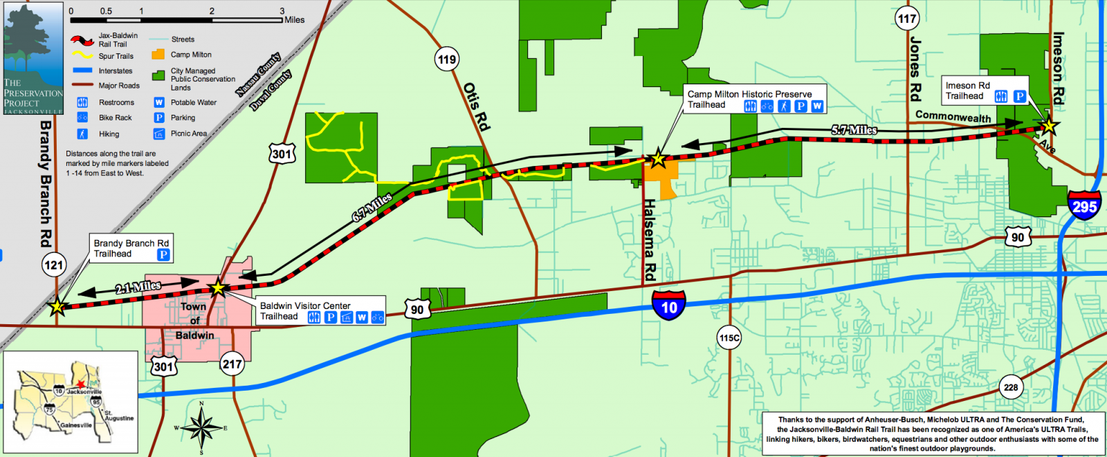 Bike the JacksonvilleBaldwin Rail Trail